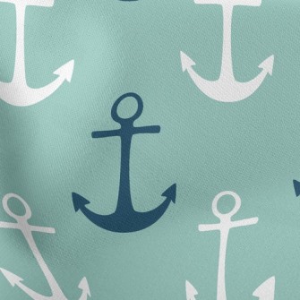 Two-Tone Navy Print Lightweight Cotton Poplin