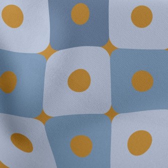 Orange Polka Dot Square Lightweight Cotton Poplin