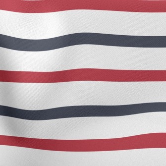 Simple Two-Color Lines Lightweight Cotton Poplin