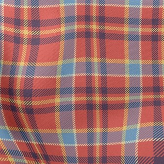 Two-Color Stacked Check Lightweight Cotton Poplin