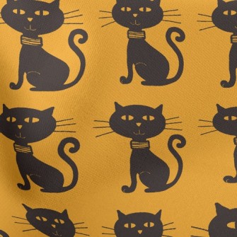 Evil Face Black Cat Lightweight Cotton Poplin