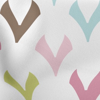 Colorful Geometric Little Hear Lightweight Cotton Poplin