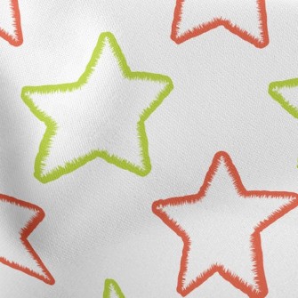 Two-Color Line Stars Lightweight Cotton Poplin