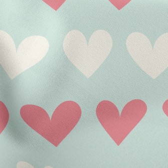 Pastel Bicolor Heart Lightweight Cotton Poplin