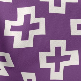 Psychedelic Cross Print Lightweight Cotton Poplin