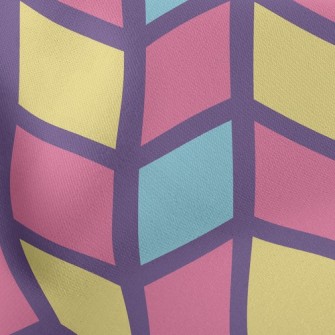 Colorful Mosaic Waves Lightweight Cotton Poplin