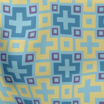 Cross Block Mosaic Lightweight Cotton Poplin