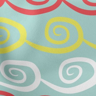 Tricolor Cirrus Clouds Lightweight Cotton Poplin