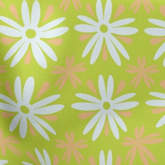 Elegant Little White Flowers Lightweight Cotton Poplin
