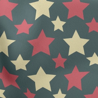 Two-Color Big And Small Stars Lightweight Cotton Poplin