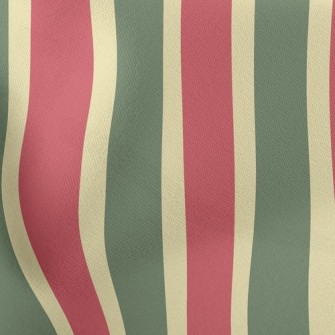 Christmas Straight Stripes Lightweight Cotton Poplin