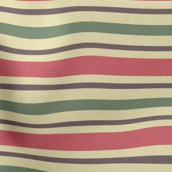 Christmas Horizontal Stripes Lightweight Cotton Poplin