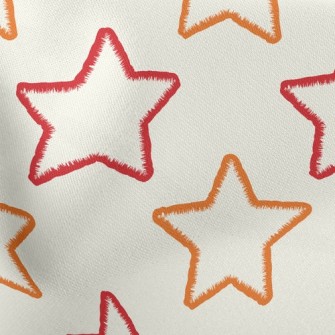 Two Color Line Stars Lightweight Cotton Poplin