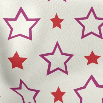 Cute Size Stars Lightweight Cotton Poplin