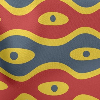 Psychedelic Waves Lightweight Cotton Poplin