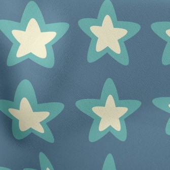 Two-Color Stacked Stars Lightweight Cotton Poplin