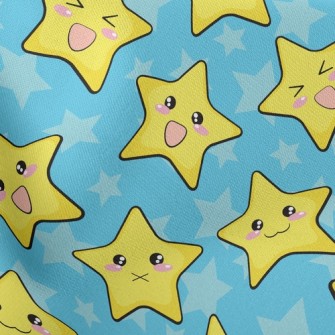 Cute Emoticon Star Lightweight Cotton Poplin