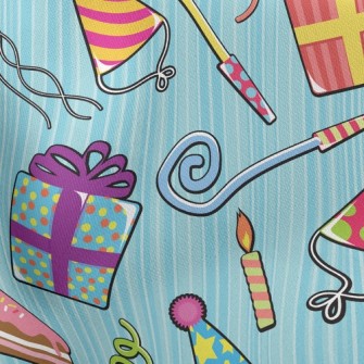 Happy Birthday Party Lightweight Cotton Poplin