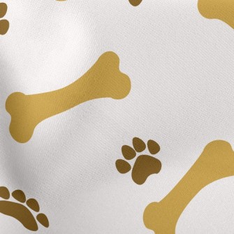Minimalistic Bone Footprints Lightweight Cotton Poplin