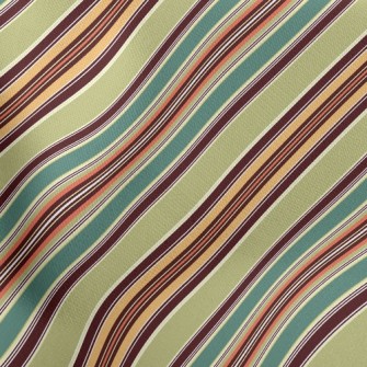 Contrasting Diagonal Stripes Lightweight Cotton Poplin