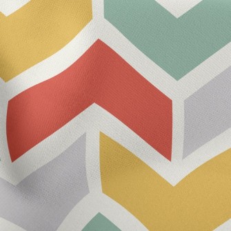 Mosaic Brick Waves Lightweight Cotton Poplin