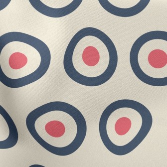 Circle Of Red Hearts Lightweight Cotton Poplin