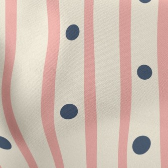 Dot Straight Stripe Lightweight Cotton Poplin