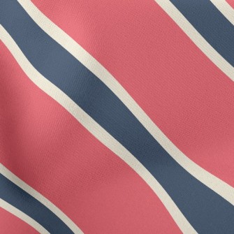 Typical Thick Diagonal Stripes Lightweight Cotton Poplin