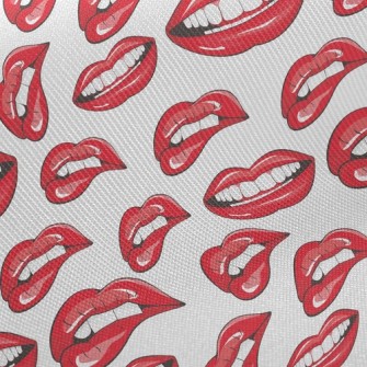 Charming Red Lips Midweight Cotton Poplin