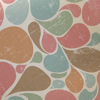 Vintage Abstract Illustration Midweight Cotton Poplin