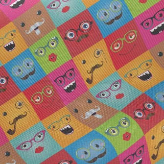 Funny Glasses Face Midweight Cotton Poplin