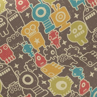 Mini Robot Midweight Cotton Poplin