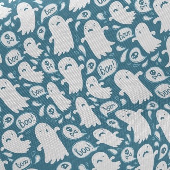 Floating Cute Ghost Midweight Cotton Poplin