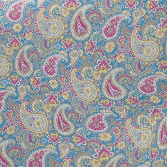 Bright Color Swirls Midweight Cotton Poplin