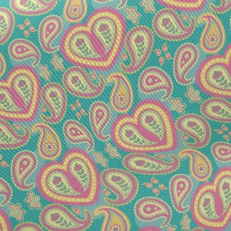 Heart Shaped Amoeba Illustrati Midweight Cotton Poplin