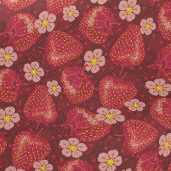 Sweetheart Bright Strawberries Midweight Cotton Poplin