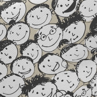 Smiling Face Midweight Cotton Poplin