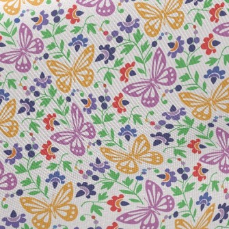 Flying Butterflies Midweight Cotton Poplin