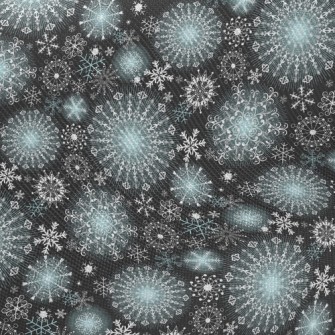 Snowflakes Midweight Cotton Poplin