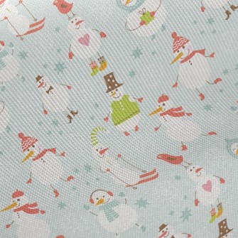 Snowman Is Busy Midweight Cotton Poplin