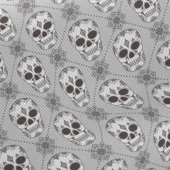 Folk Painted Skeleton Midweight Cotton Poplin