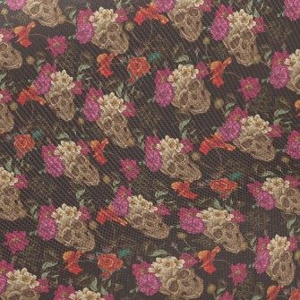 Wreath Skull Midweight Cotton Poplin