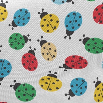 Colorful Ladybug Midweight Cotton Poplin