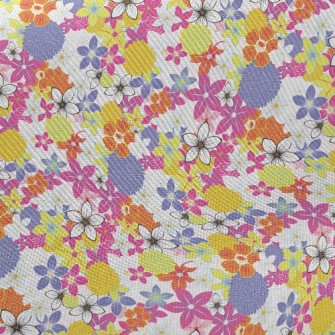 Delicate Blooming Flowers Midweight Cotton Poplin