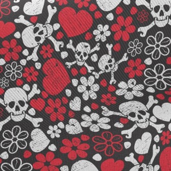 Love Flower Skull Midweight Cotton Poplin