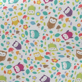 Playful Owl Midweight Cotton Poplin