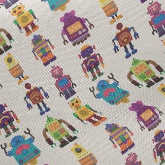 Various Robots Midweight Cotton Poplin