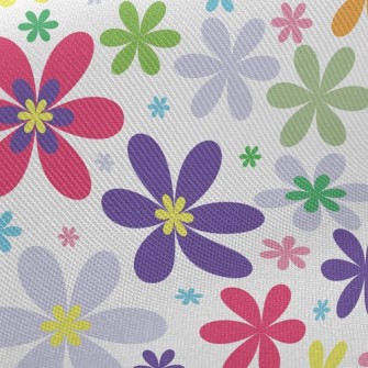 Colorful Flowers Midweight Cotton Poplin