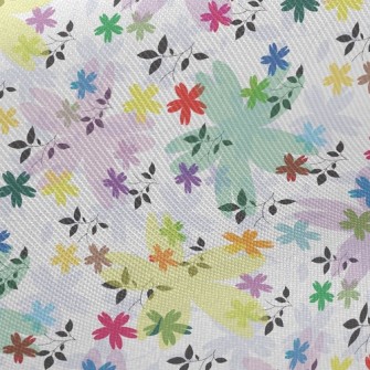Colorful Flowers Midweight Cotton Poplin