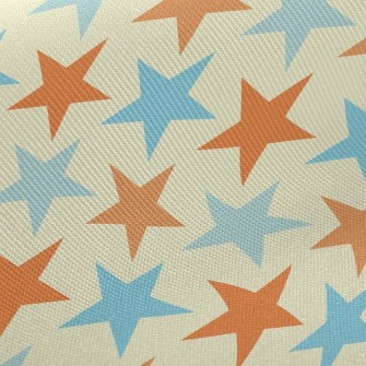Full Page Star Print Midweight Cotton Poplin